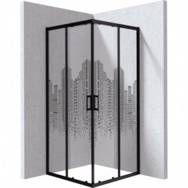 DEANTE Kabina prysznicowa kwadratowa 90x90 cm - wzór miasto KYC_ND99P